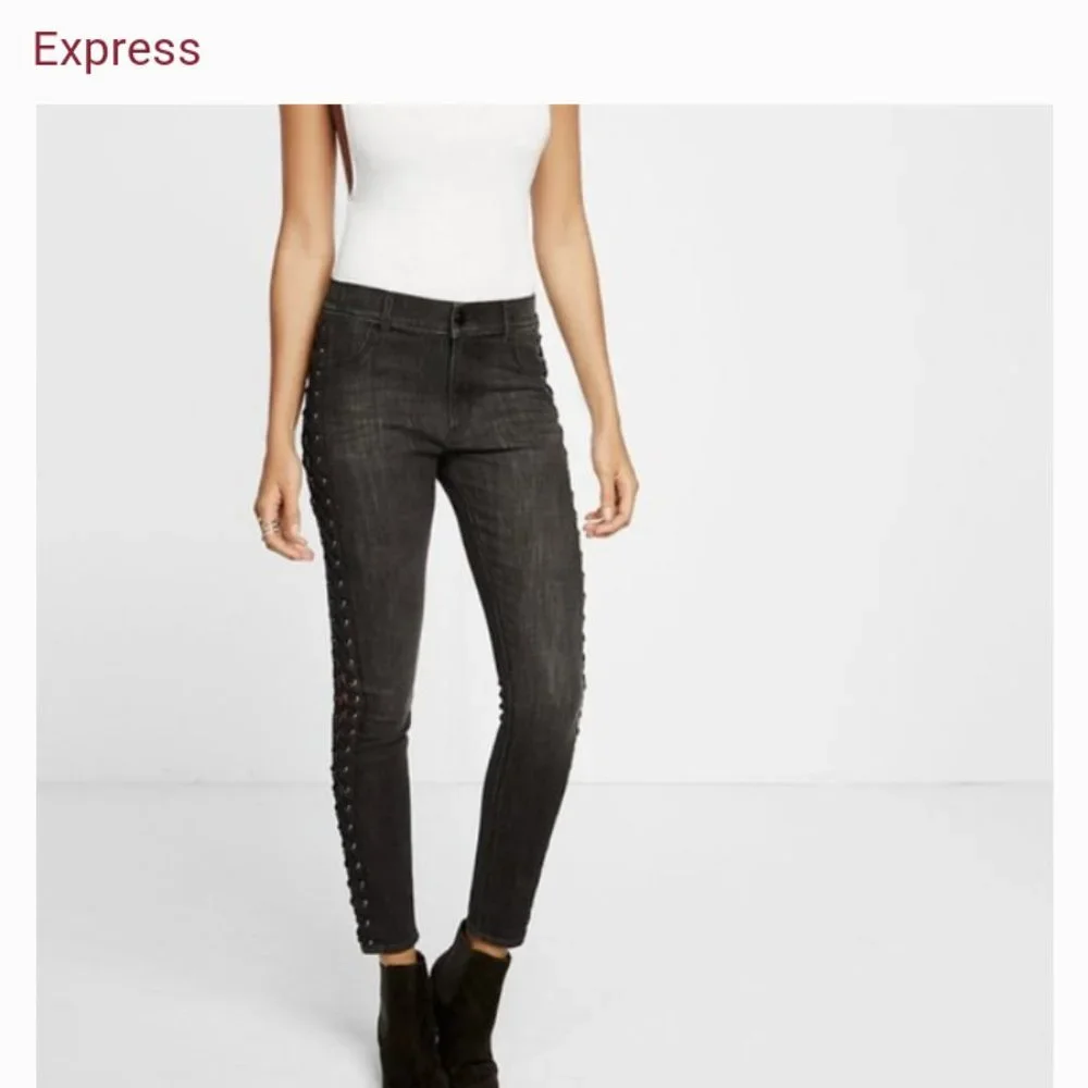 Women's High Waist Tall Size 6 / 6L / 6T Express Denim Jeans LOT - Picture 9 of 10